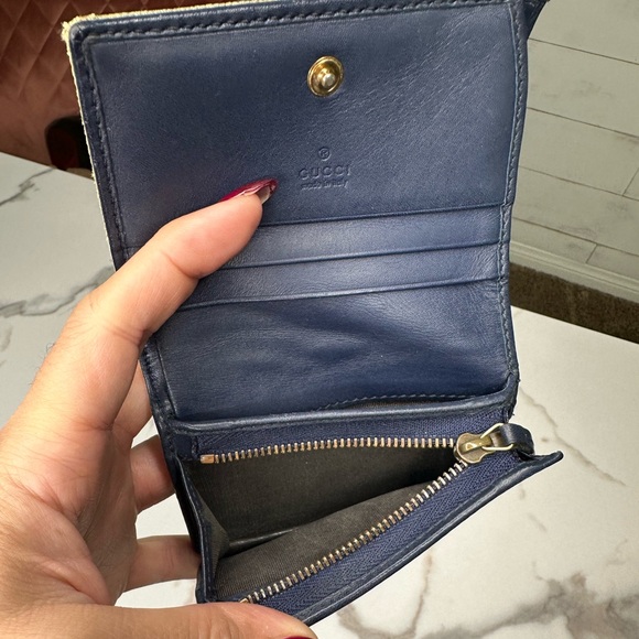 Gucci Marmont Floral Denim Bifold Wallet - Picture 9 of 9